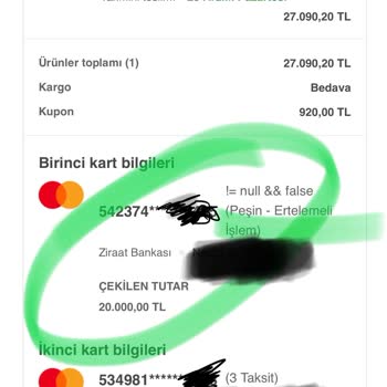 Hepsiburada Çoklu Kart Ödeme Sistemi