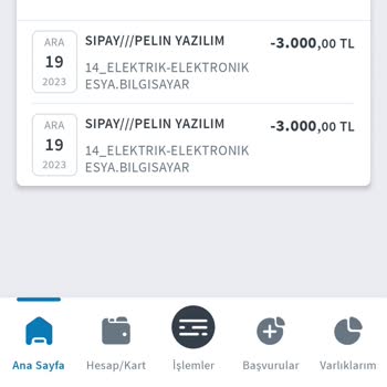 Halkbank Kredi Kartımdan Habersiz Sipay Adına İşlem Yapılmış