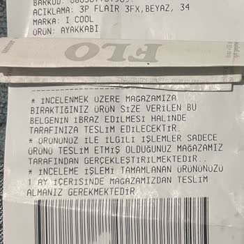 FLO Ayakkabı İnceleme Red Konusu