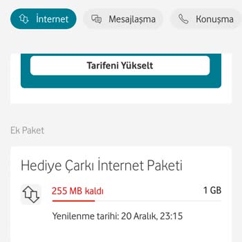 Vodafone İnternetim Bitmemesine Rağmen Paket Aşımı