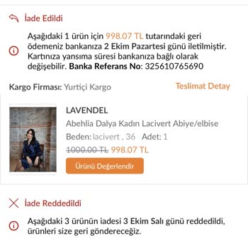 Trendyol Paramı İade Etmedi