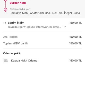 Yemeksepeti Sipariş Teslim Edilmedi