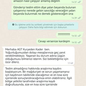 AGT Kargo Teslim Ettim Diyor Ama Ortada Teslim Edilen Hiçbir Şey Yok