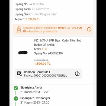 FLO Ayakkabı FLO Mağduru 1 Aydır Kargo Aşamasında Duran Ayakkabı
