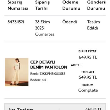 Yargıcı Zorlu Center Mağazası Kargomu Kaybetti.