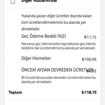 Vodafone İki Defa Ücret Aldı