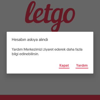 Letgo Hesabım Askıya Alındı