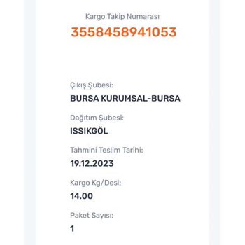 Aras Kargo Issıkgöl Şubesi Eve Teslim Etmiyor.