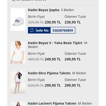 U.S. Polo Assn. İade Edilen Ürünün Bedelinin Ödenmemesi