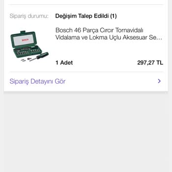 7 Kat Endüstriyel Yapı Market Bozuk Gelen Ürünü Değişime Yolladım Ürünümü Yollamadılar