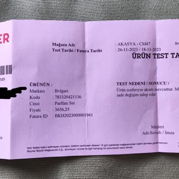Boyner Kusurlu Ürün Ve Yanlış Ürün Mağduriyeti