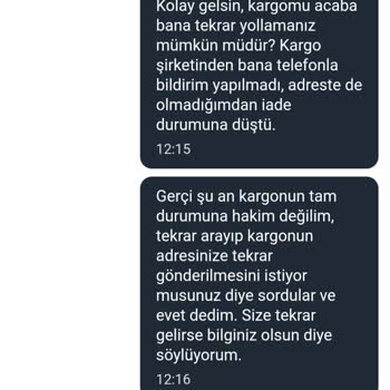 Ayvega Sipariş İade Problemi