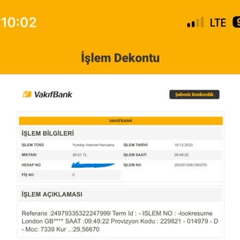 Altresume Fazladan 29 Dolar Para Çekildi.