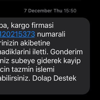 Sürat Kargo Şirketinin Kayıp Kargo Uygulaması