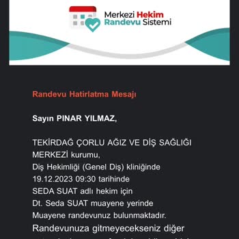 MHRS (Merkezi Hekim Randevu Sistemi) Randevunun Otomatik Olarak İptal Edilmesi Hk.