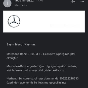 Mercedes Benz Kapora İptali