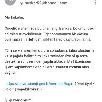Sinerji Bilgisayar Sinerji Değişim İade