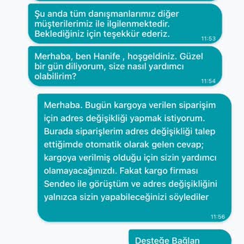 Watsons Adres Değişikliği Yapamıyorum