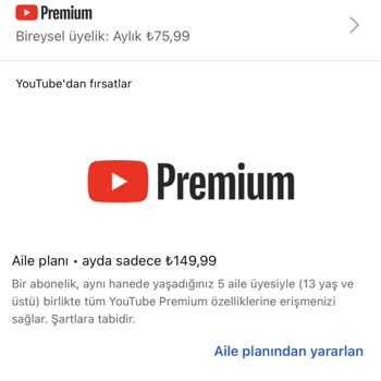 Youtube.com Kişiye Göre Fiyat