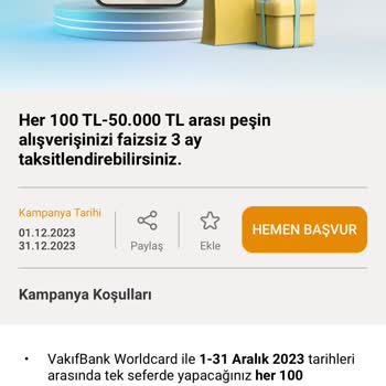 VakıfBank Kredi Kartına Taksit Yapma Sorun Haline Geldi!