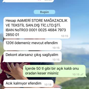 Meri Store İade Almayıp Değişimde Üstüne Fazladan Para İstemeleri!