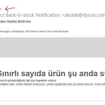 Dyson Pil Stok Sorunu