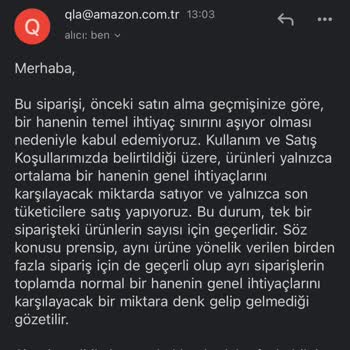 Amazon Keyfi Sipariş İptalleri