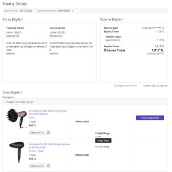 N11.com Grundig Arçelik Beko Eksik Ürün Gönderilmiyor.