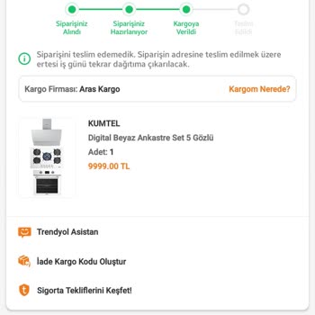 Trendyol Teslimat Yapılmıyor Sadece Apartman Kapısına Kadar.