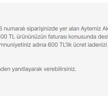 Aytemiz Akaryakıt Alışverişin Faturası Yasal Sürede Düzenlenmedi