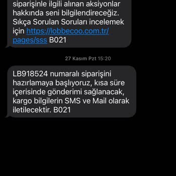 Lobbeco Satın Aldığım Ürünümü Göndermedi