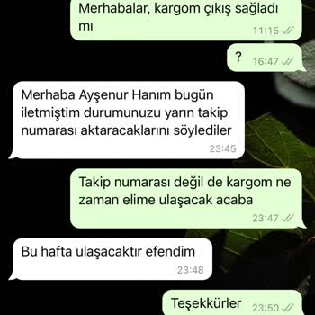 Qafiye Prive 1 Aydır Elime Ulaşmayan Kargo