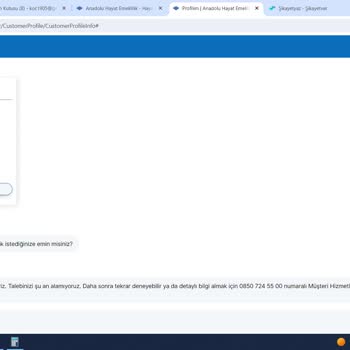 Anadolu Hayat Emeklilik Cayma Talebimi Kabul Etmiyor!