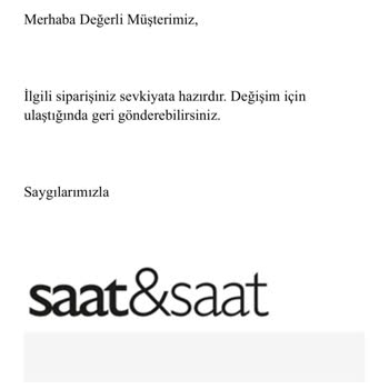 Saat & Saat Ürün Değişimi Veya İptali