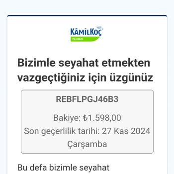 Kamil Koç Bilet İadesi!