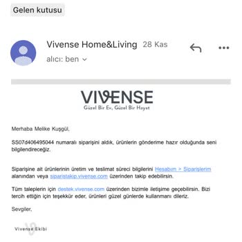 Vivense Hatalı Kumaş Nedeniyle Değişimi Beklenen Siparişimin İptal Edilmesi