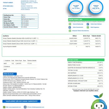 MEPAŞ Tek Zamanlı Tarife Seçtiğim Halde Üç Zamanlı