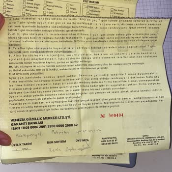 Venezia Güzellik Merkezi Şikayeti