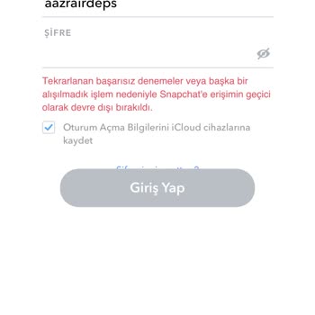 Snapchat Hesabıma Erişim Yapamıyorum