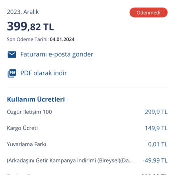TurkNet Kargo Ücreti 149 TL