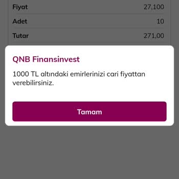 QNB Finansinvest Birsa Hisse Satış