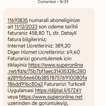 Turkcell Superonline İnternet Sözleşmemin İptal Edilmesini İstiyorum