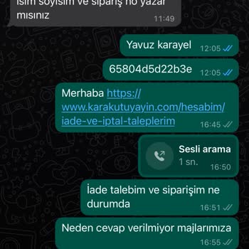 Kara Kutu Yayınları Siparişimi Teslim Etmediler
