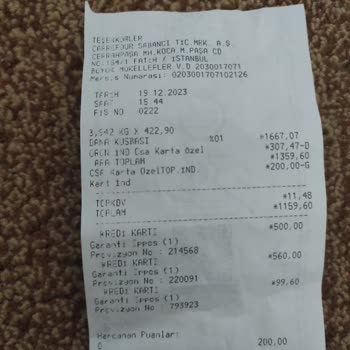 Carrefour SA Kart Puan Kullanımı