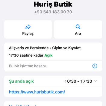 Huriş Butik Ödemesi Alındı Ürün Yok
