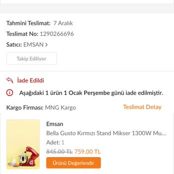 Trendyol Ve Emsan Hamur Makinesi