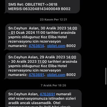 Obilet Otel Rezervasyon İptali