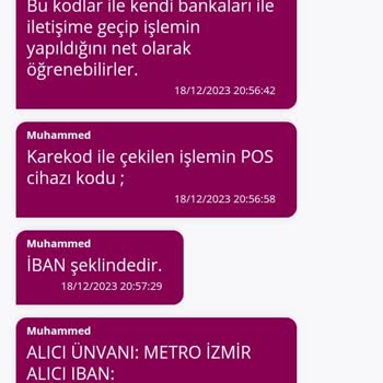 İzmir Gaziemir Metro Market 2 Kez Alınan Ödeme İşlemi