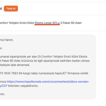 Hepsiburada Yanlış Beden Gönderip İade Almıyor
