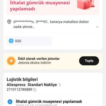 Aliexpress Gümrük Muayenesi Yapılamadı